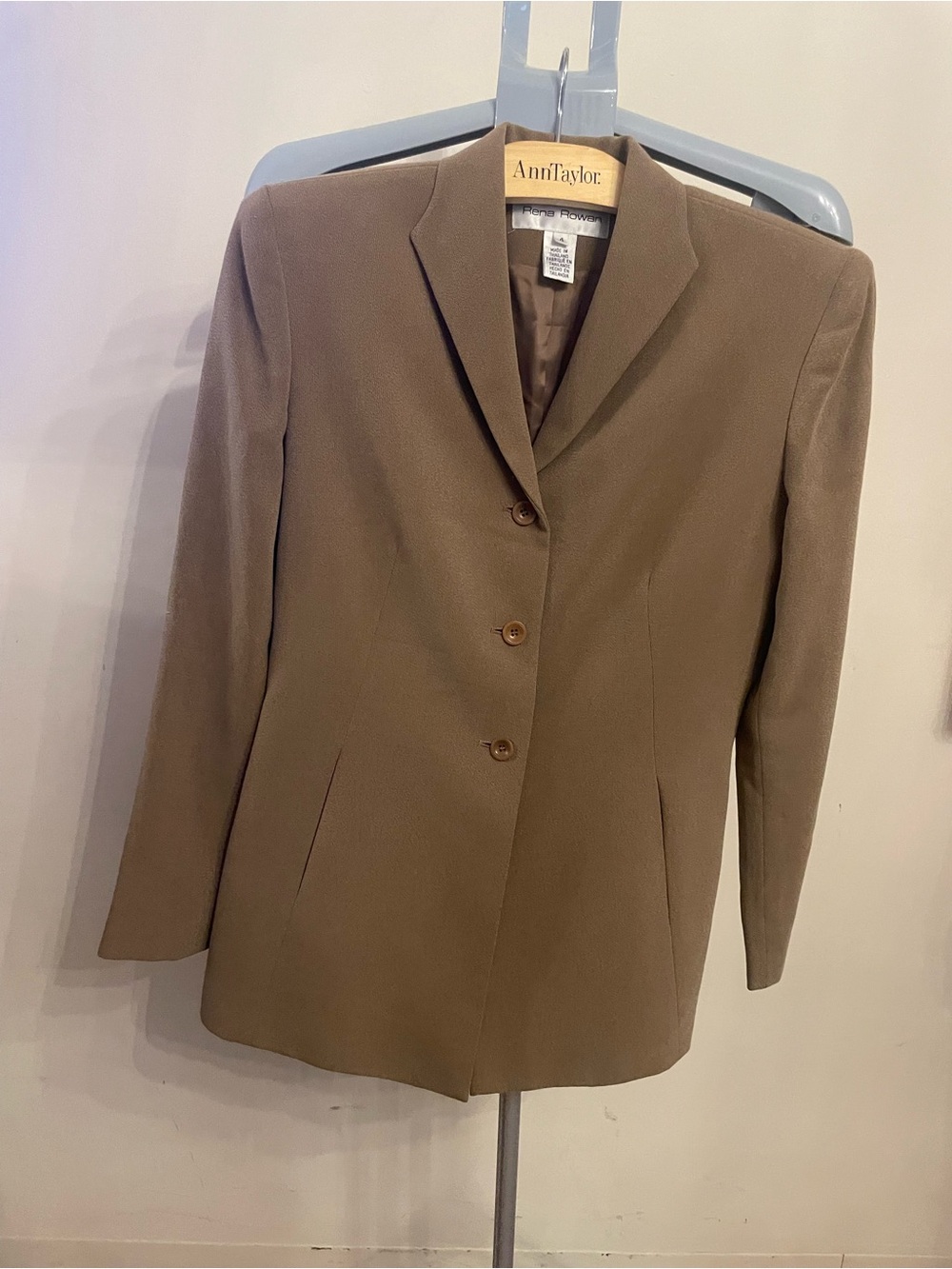 Rena Rowan Women's Brown Tailored Single-Breasted Blazer